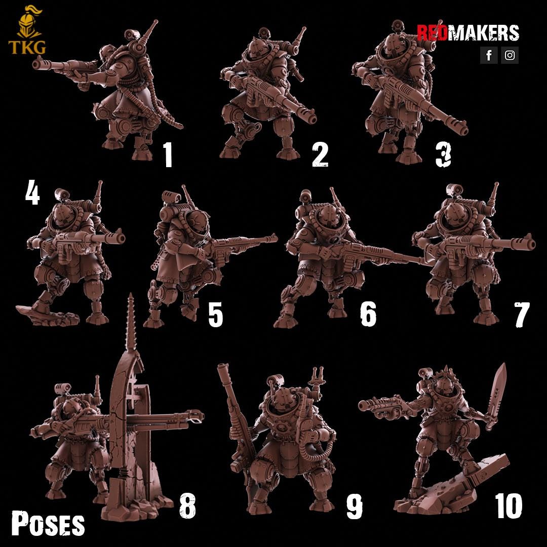 Omniforge Tech Guardians by RedMakers | 3D Printed Tabletop Miniatures