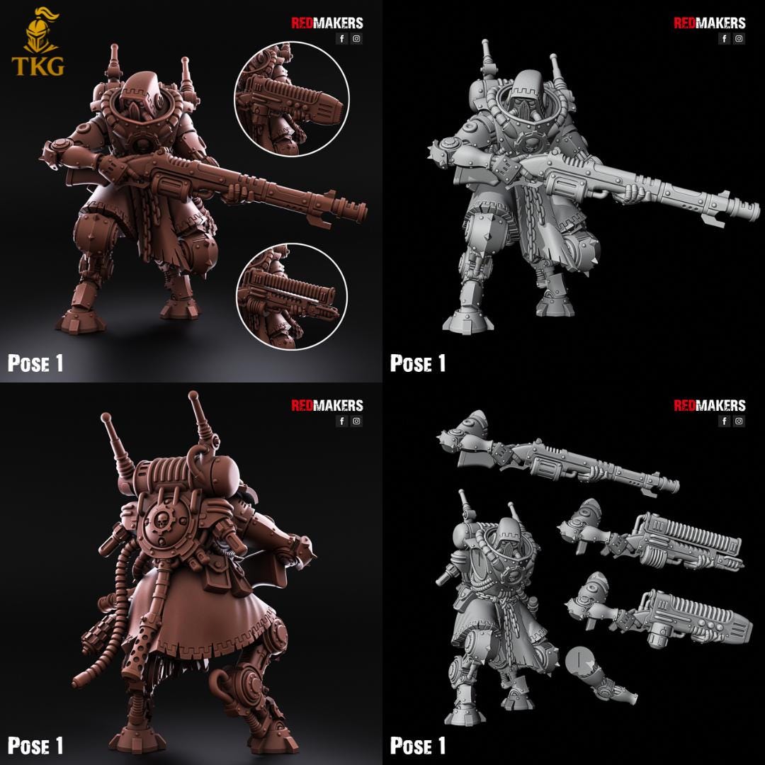 Omniforge Tech Rangers by RedMakers | 3D Printed Tabletop Miniatures