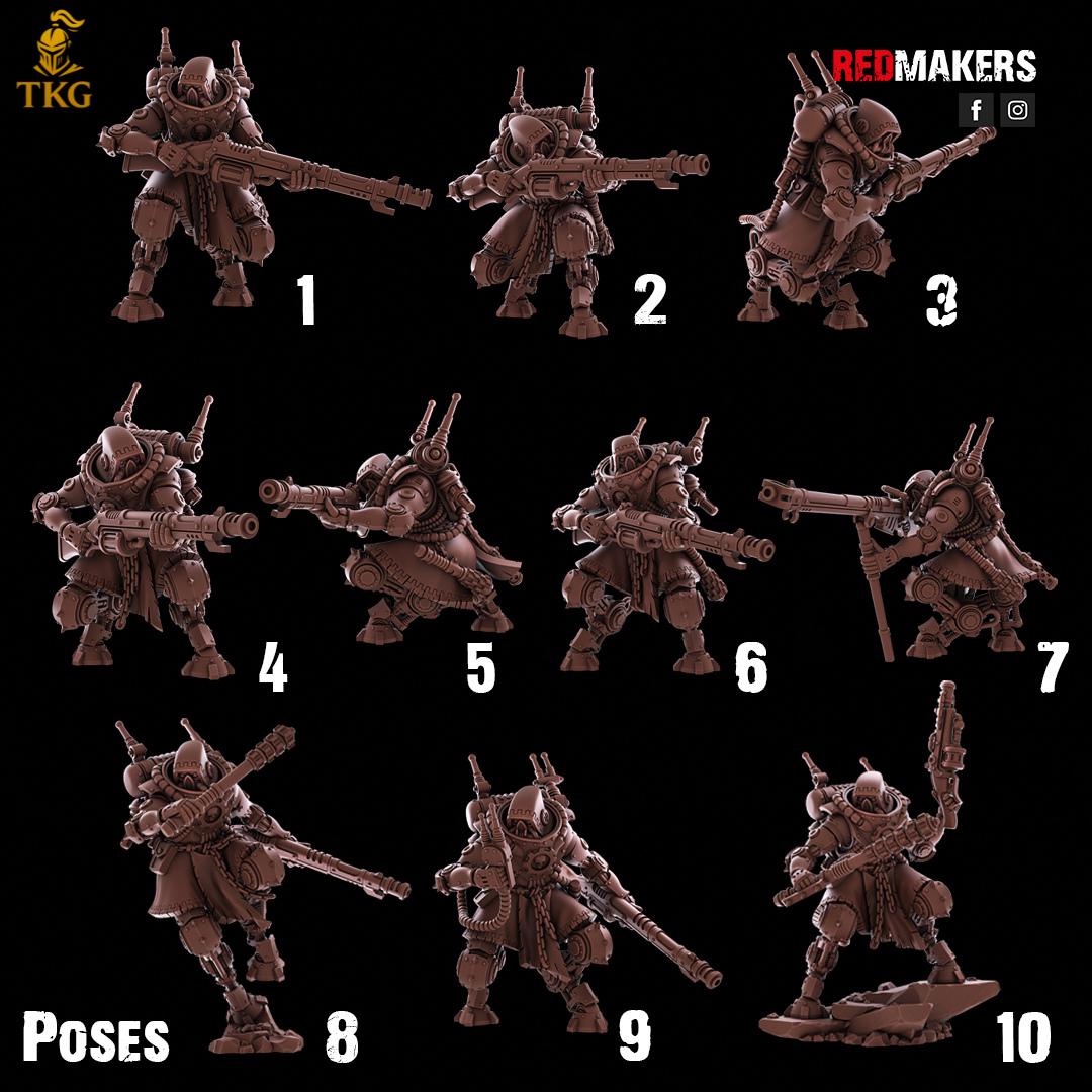 Omniforge Tech Rangers by RedMakers | 3D Printed Tabletop Miniatures