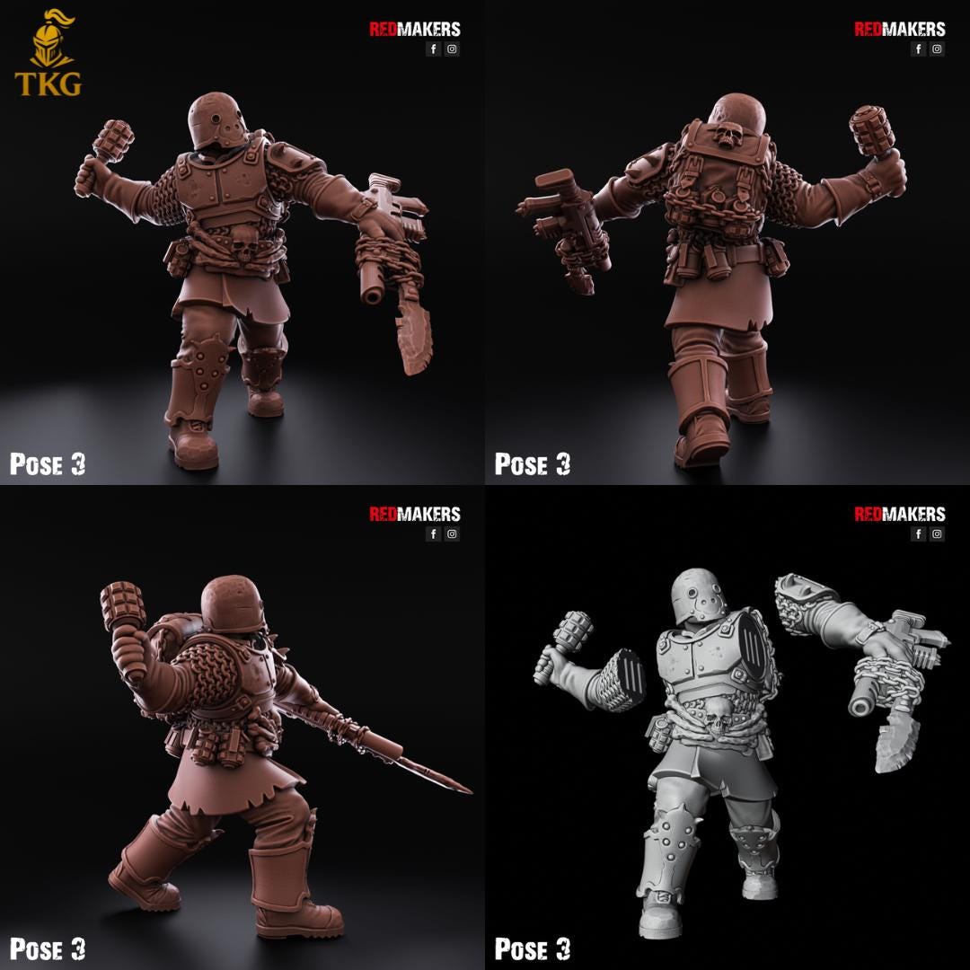 The Butcher's Tribe Kill Squad by RedMakers | 3D Printed Tabletop Miniatures