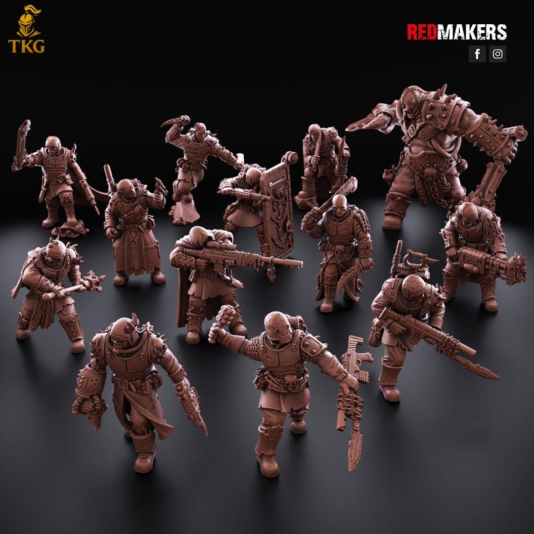 The Butcher's Tribe Kill Squad by RedMakers | 3D Printed Tabletop Miniatures