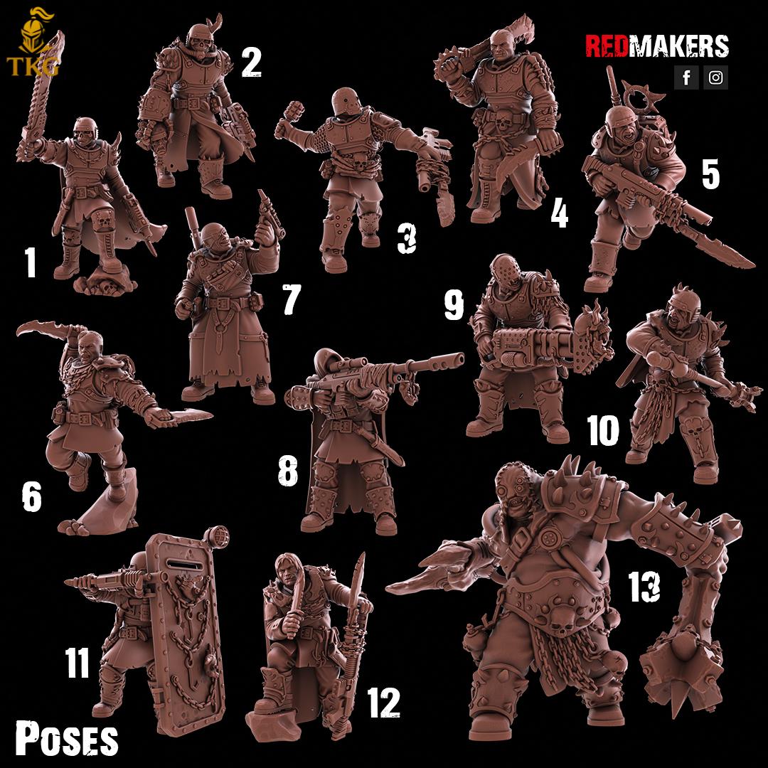 The Butcher's Tribe Kill Squad by RedMakers | 3D Printed Tabletop Miniatures