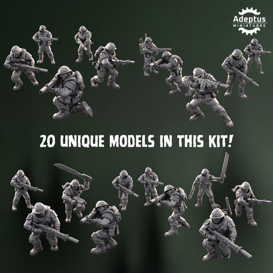 Shadowmarch Batallion Squad by Adeptus Miniatures | 3D printed Tabletop Miniatures