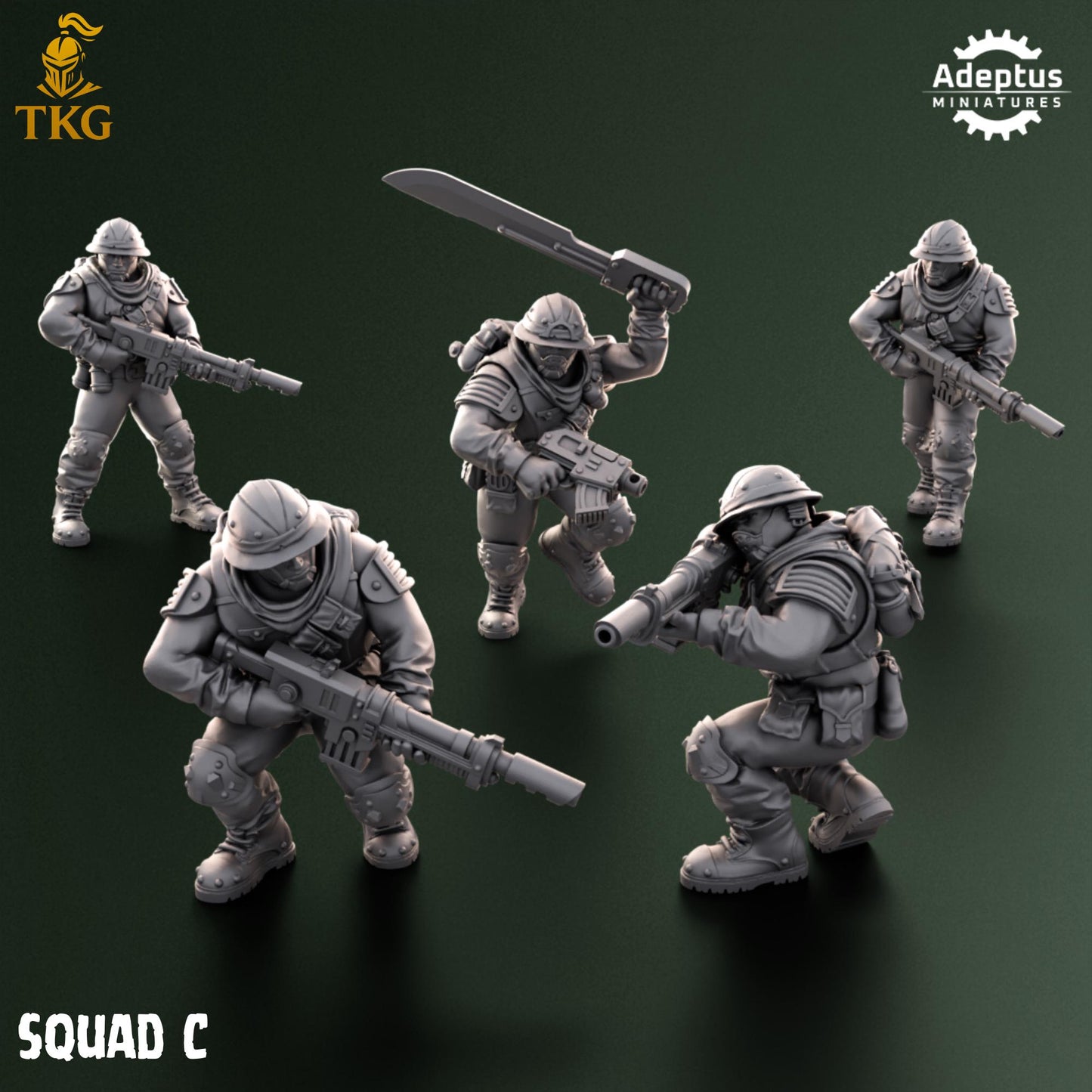 Shadowmarch Batallion Squad by Adeptus Miniatures | 3D printed Tabletop Miniatures