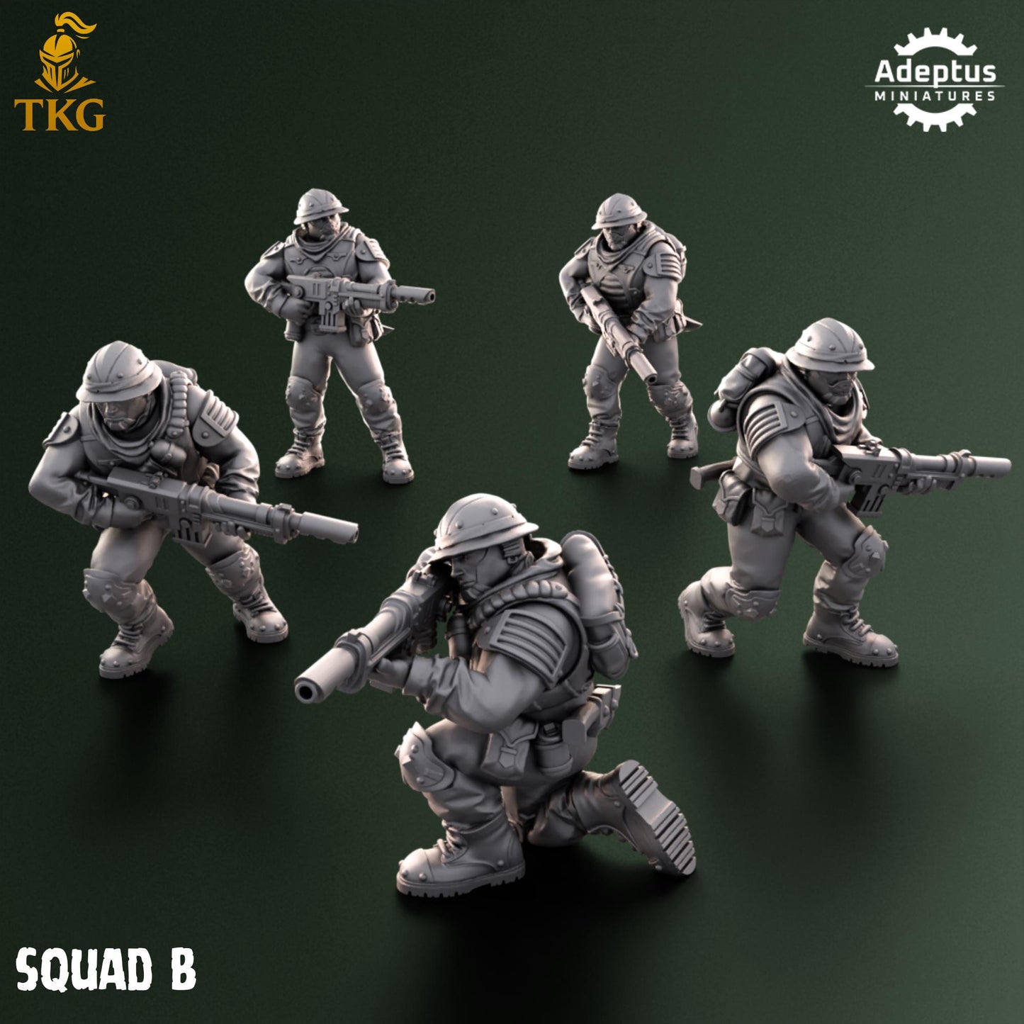 Shadowmarch Batallion Squad by Adeptus Miniatures | 3D printed Tabletop Miniatures