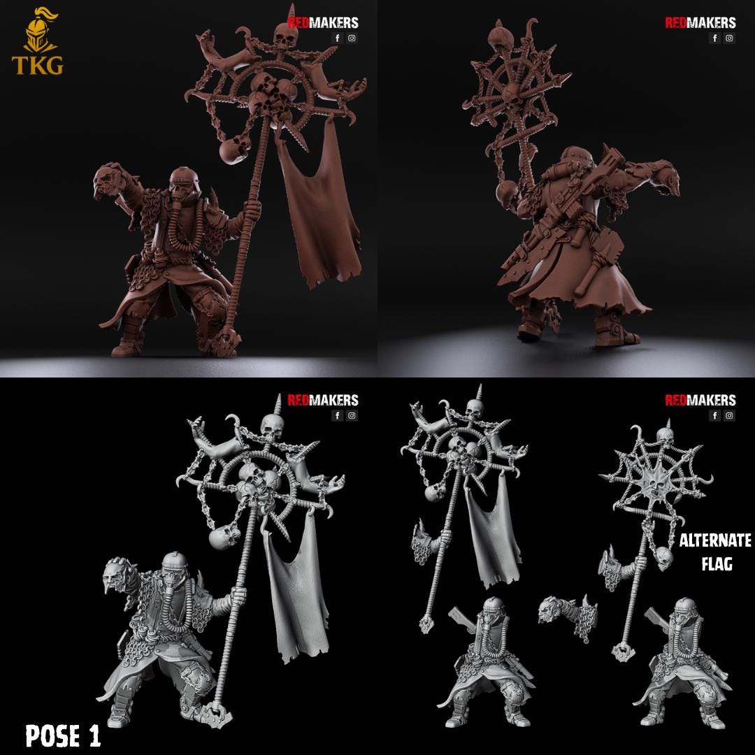 Renegade Death Division - Command Squad by Red Makers | 3D printed Tabletop Miniatures