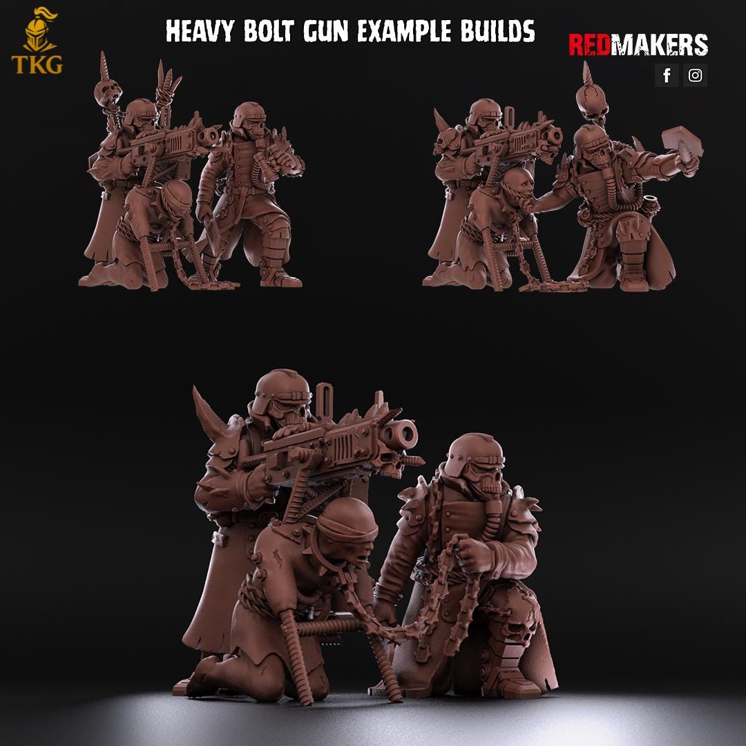 Renegade Death Division Heavy Support Squad by RedMakers | 3D Printed Tabletop Miniatures
