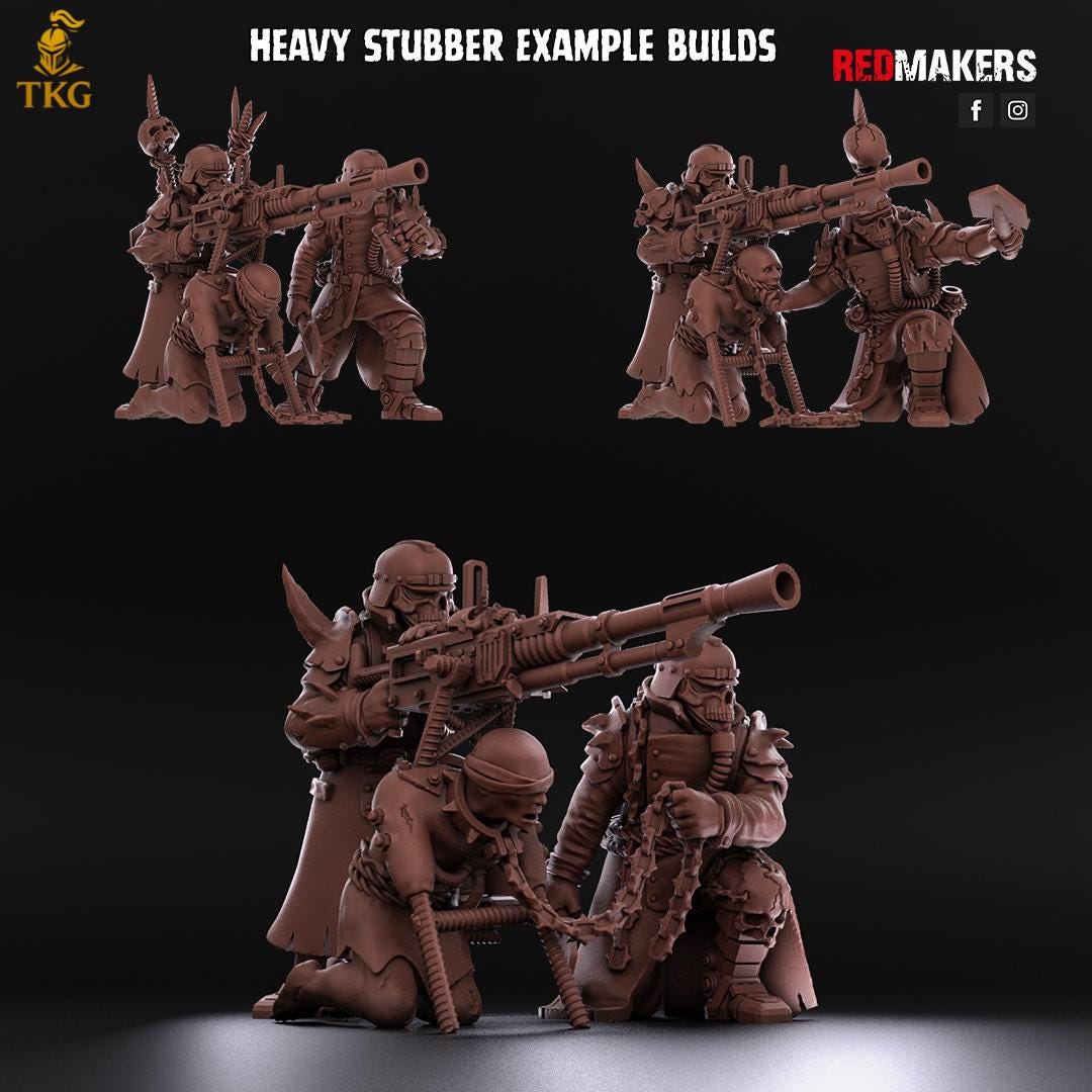 Renegade Death Division Heavy Support Squad by RedMakers | 3D Printed Tabletop Miniatures