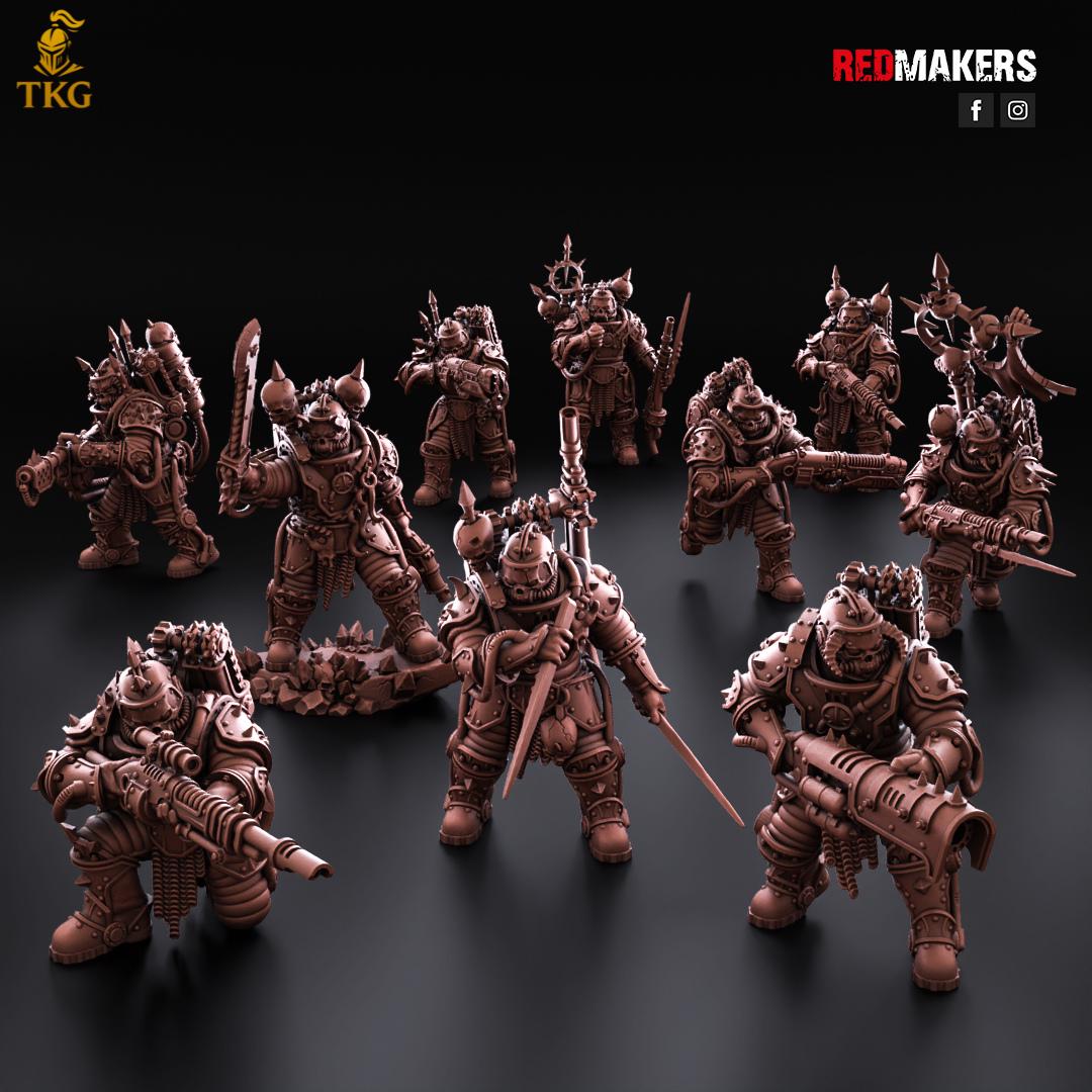 Renegade Solar Guard Squad by RedMakers | 3D Printed Tabletop Miniatures