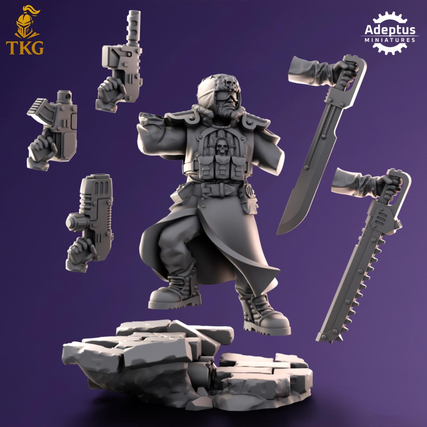 Iceward Division Commander by Adeptus Miniatures | 3D printed Tabletop Miniatures