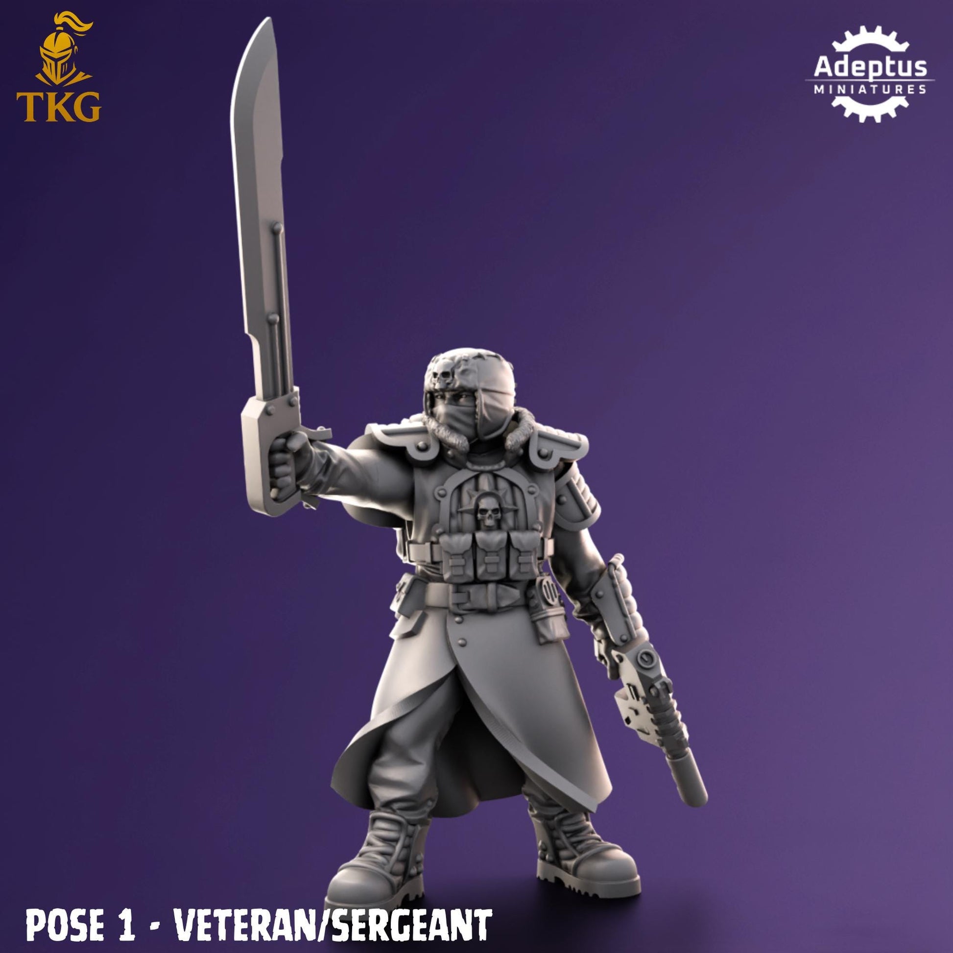 Iceward Division Command Squad by Adeptus Miniatures | 3D printed Tabletop Miniatures