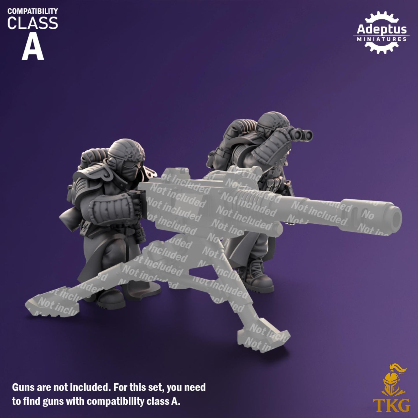 Iceward Division Heavy Weapons Operators by Adeptus Miniatures | 3D printed Tabletop Miniatures