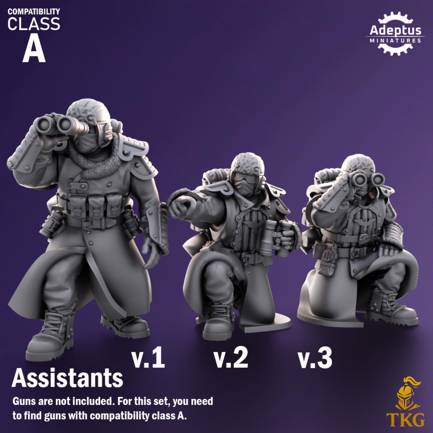 Iceward Division Heavy Weapons Operators by Adeptus Miniatures | 3D printed Tabletop Miniatures