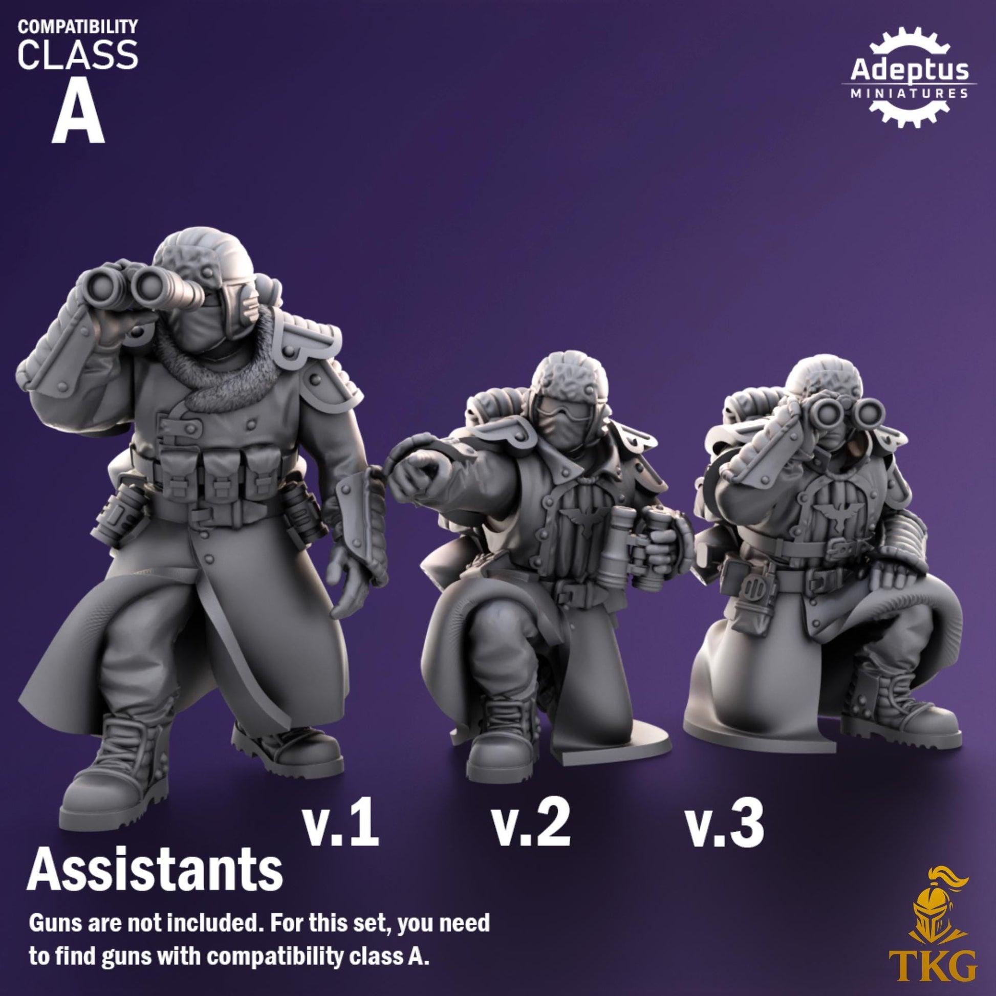 Iceward Division Heavy Weapons Operators by Adeptus Miniatures | 3D printed Tabletop Miniatures