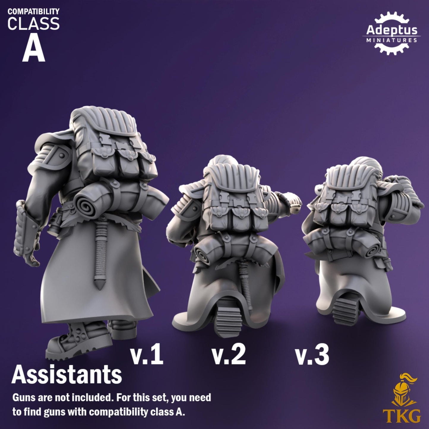 Iceward Division Heavy Weapons Operators by Adeptus Miniatures | 3D printed Tabletop Miniatures