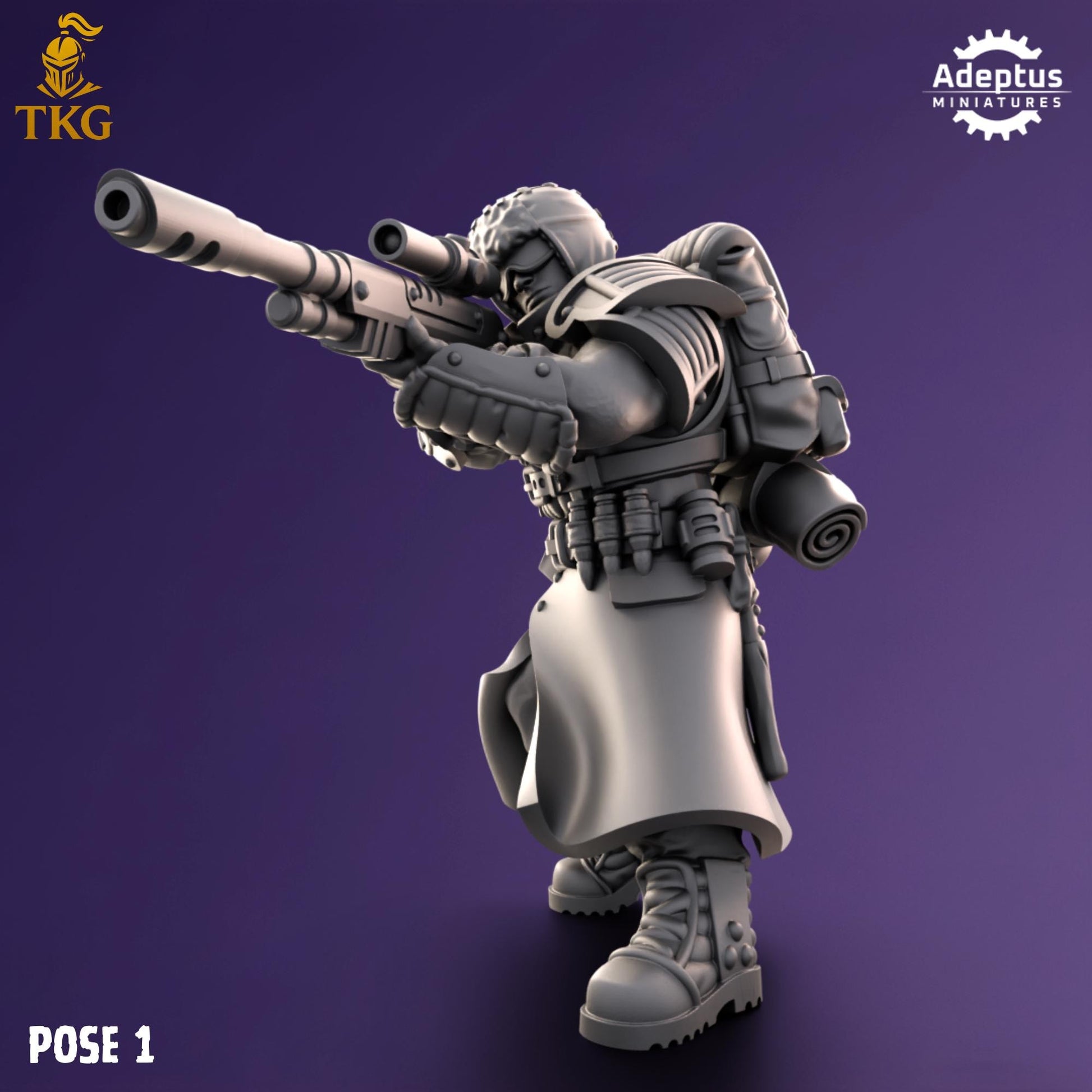 Iceward Division Snipers by Adeptus Miniatures | 3D printed Tabletop Miniatures