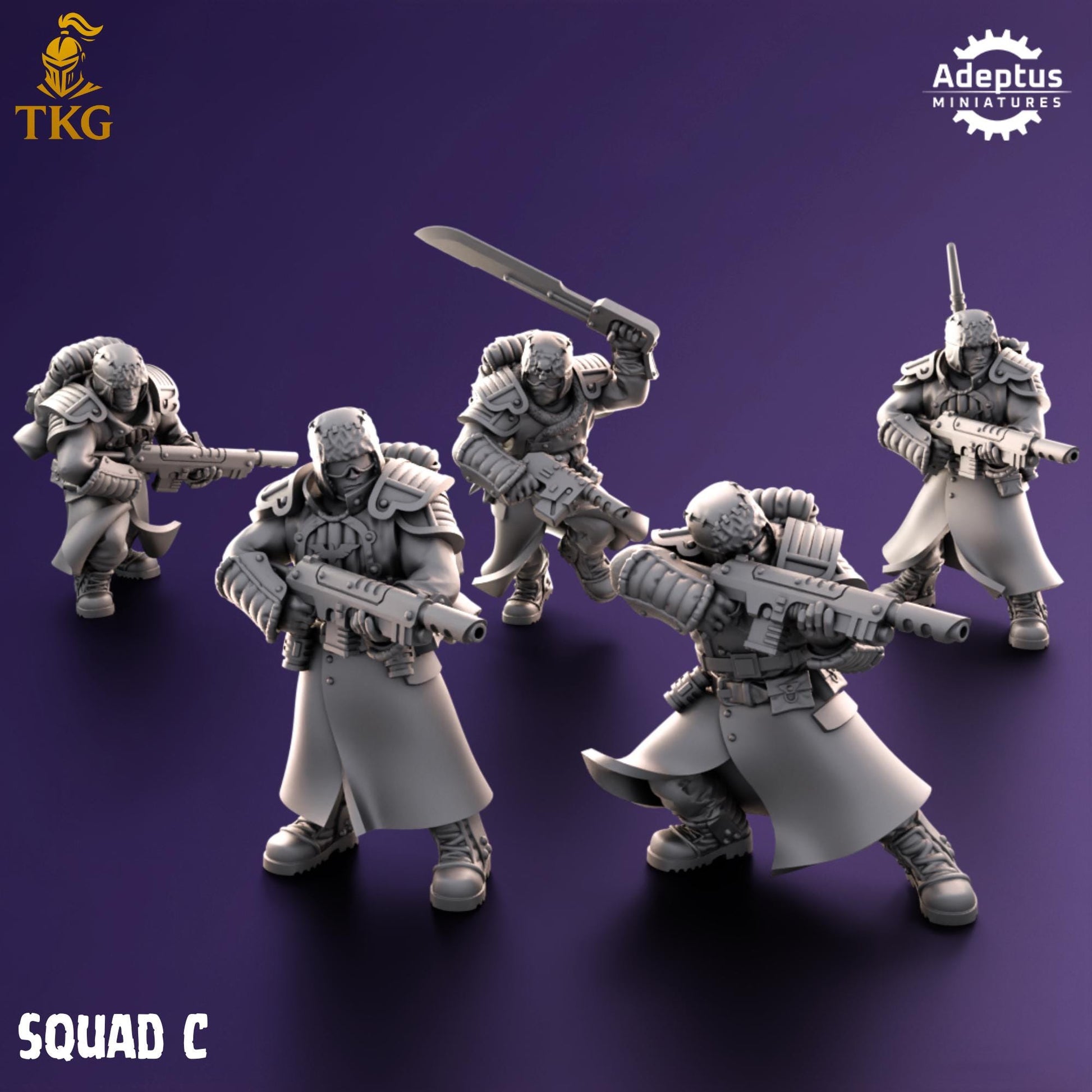 Iceward Division Squad by Adeptus Miniatures | 3D printed Tabletop Miniatures