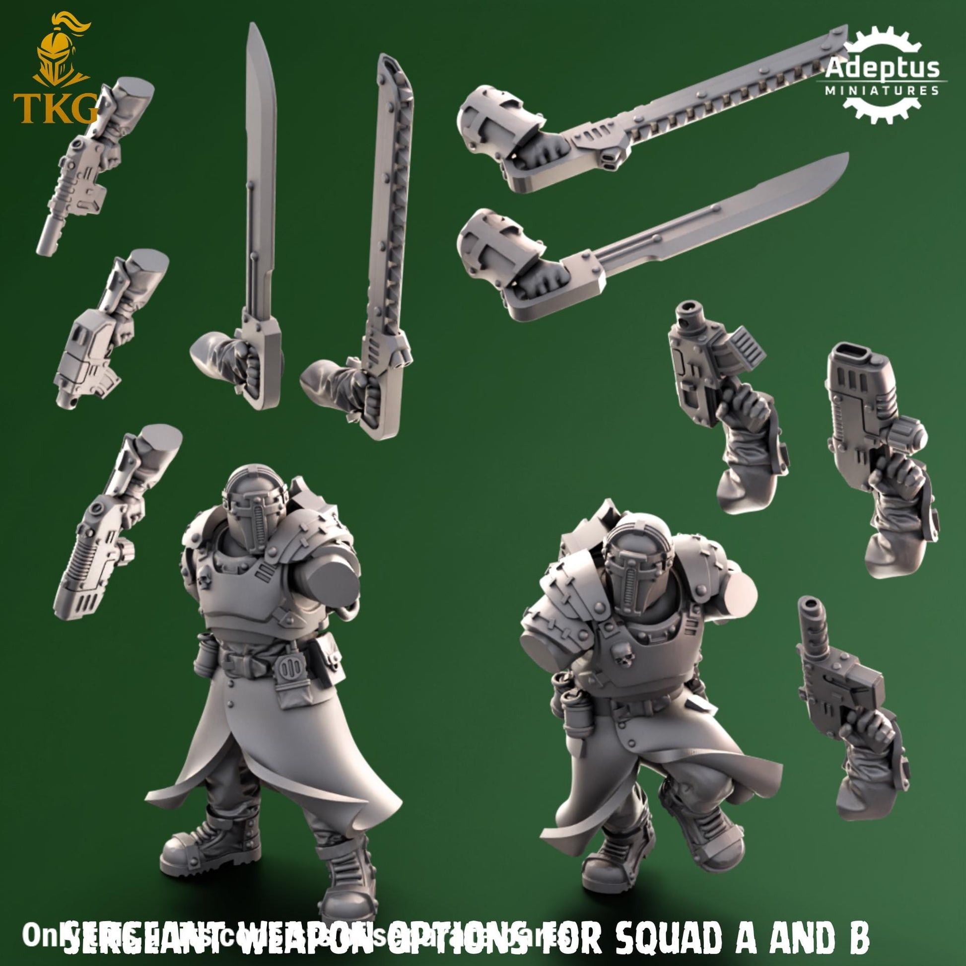 Crusaders Covenant Squad by Adeptus Miniatures | 3D printed Tabletop Miniatures