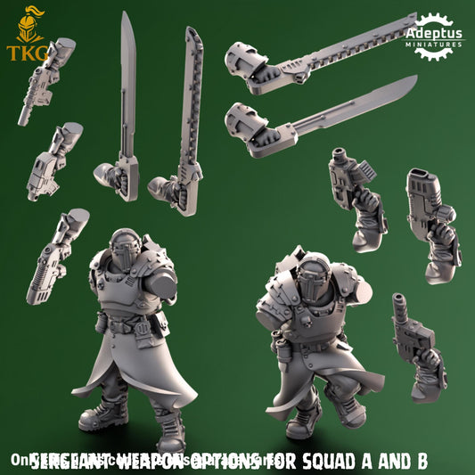 Crusaders Covenant Squad by Adeptus Miniatures | 3D printed Tabletop Miniatures