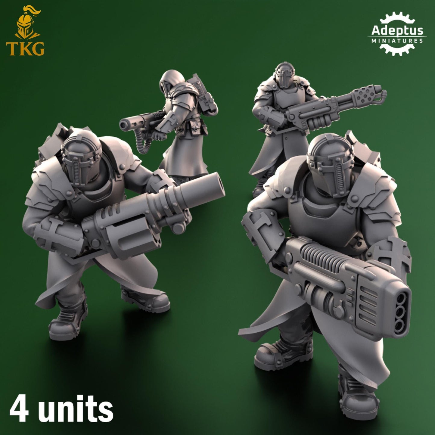 Crusaders Covenant Special Weapons Team by Adeptus Miniatures | 3D printed Tabletop Miniatures