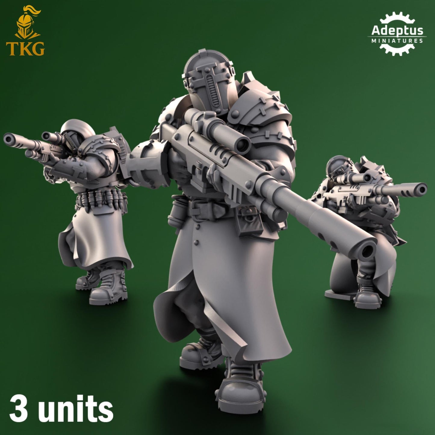 Crusaders Covenant Snipers by Adeptus Miniatures | 3D printed Tabletop Miniatures