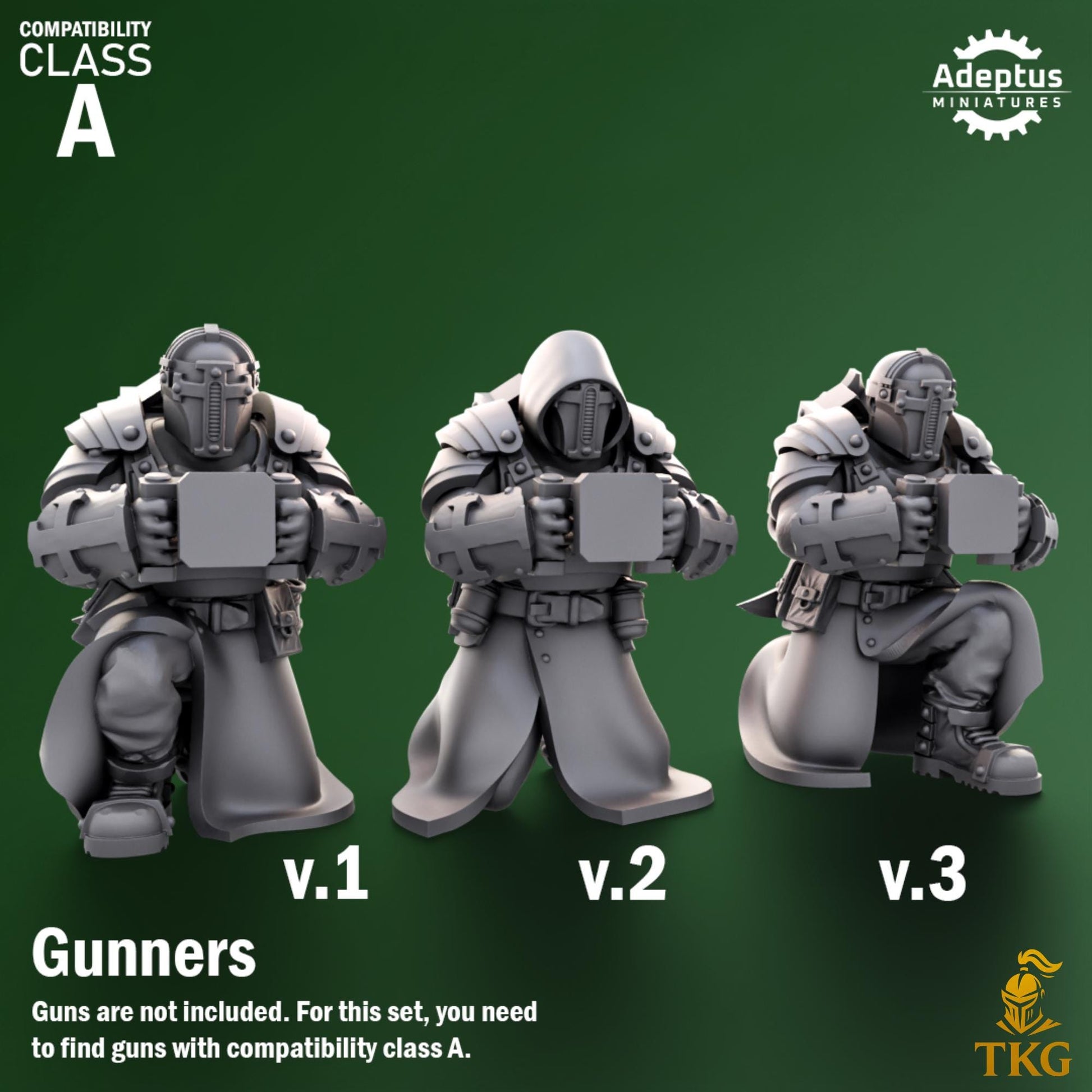 Crusaders Covenant Heavy Weapons Operators by Adeptus Miniatures | 3D printed Tabletop Miniatures