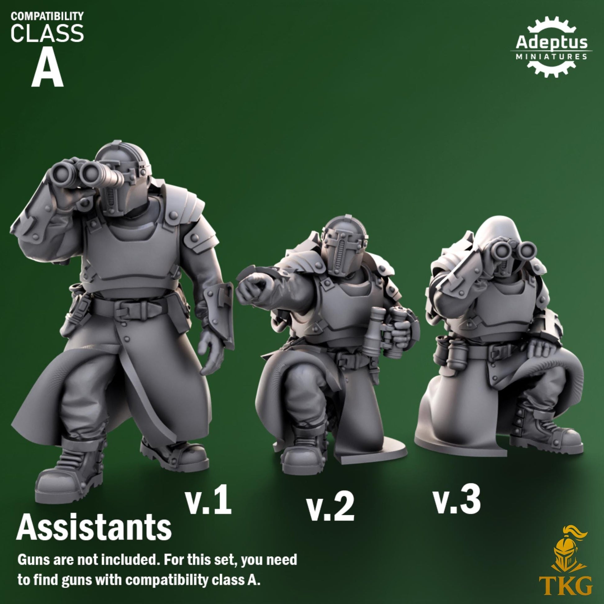 Crusaders Covenant Heavy Weapons Operators by Adeptus Miniatures | 3D printed Tabletop Miniatures