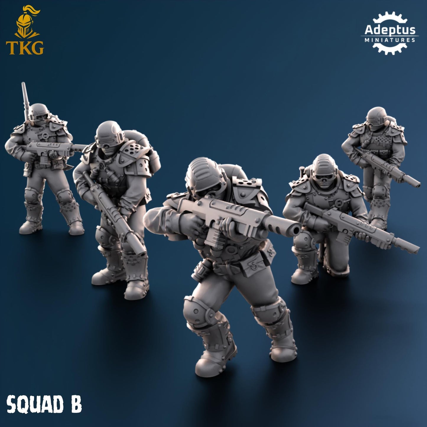 Greyplate Troops Squad by Adeptus Miniatures | 3D printed Tabletop Miniatures