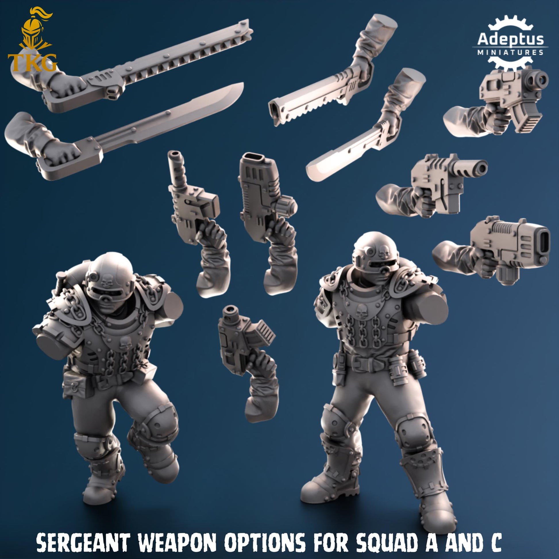Greyplate Troops Squad by Adeptus Miniatures | 3D printed Tabletop Miniatures