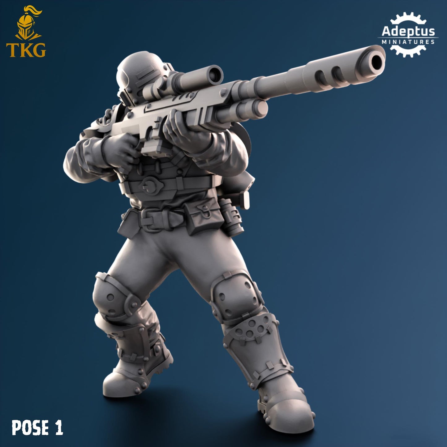Greyplate Troops Snipers by Adeptus Miniatures | 3D printed Tabletop Miniatures