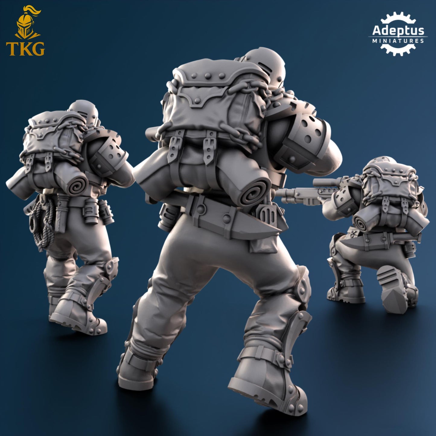 Greyplate Troops Snipers by Adeptus Miniatures | 3D printed Tabletop Miniatures