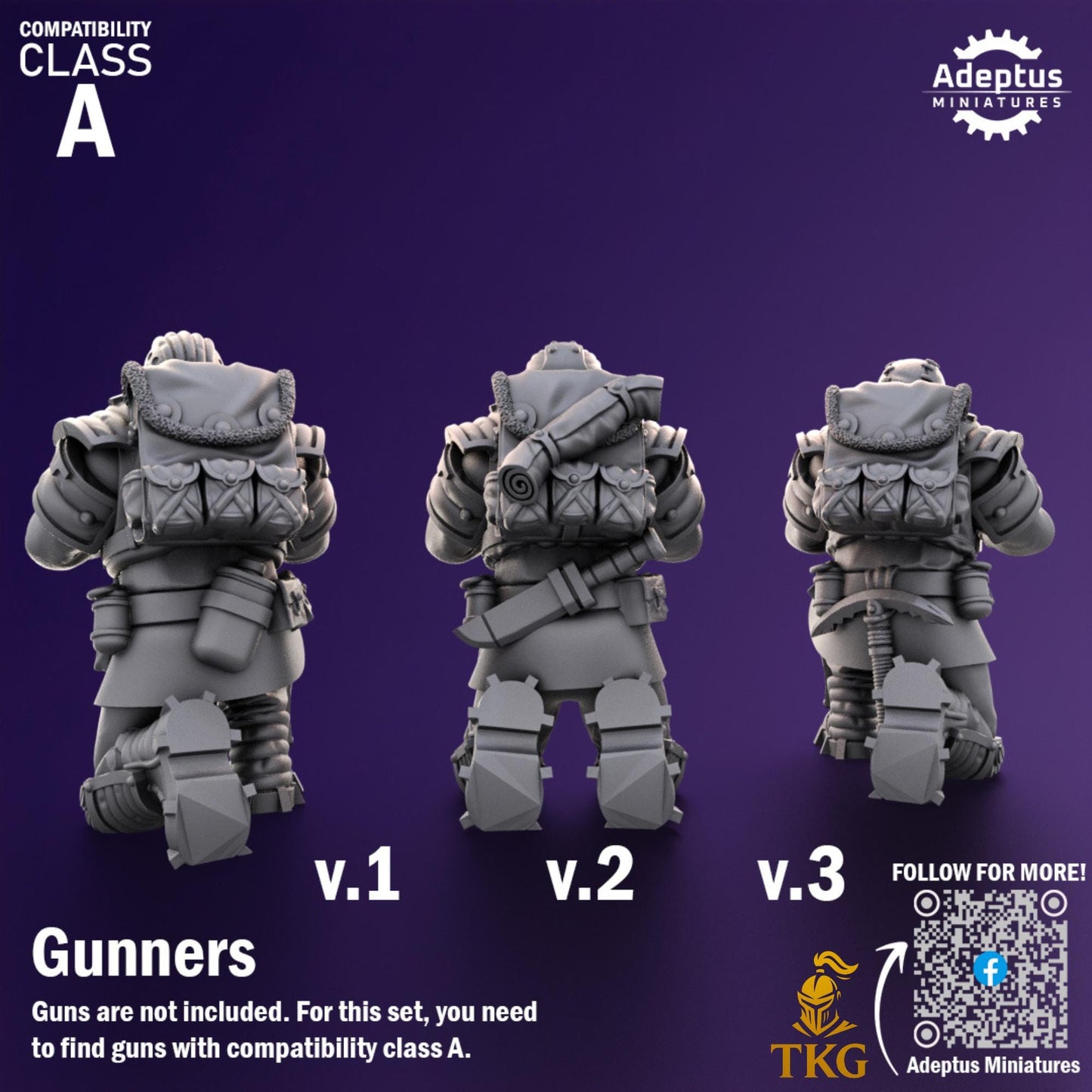 Stormsworn Troops Heavy Weapons Operators by Adeptus Miniatures | 3D printed Tabletop Miniatures