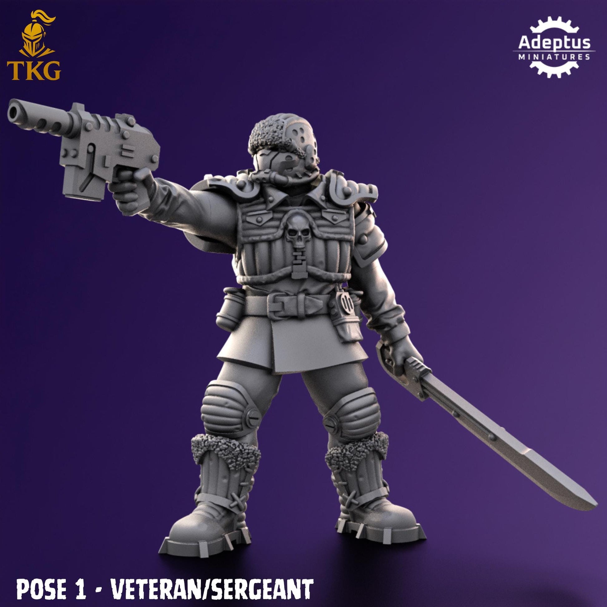 Stormsworn Troops Command Squad by Adeptus Miniatures | 3D printed Tabletop Miniatures