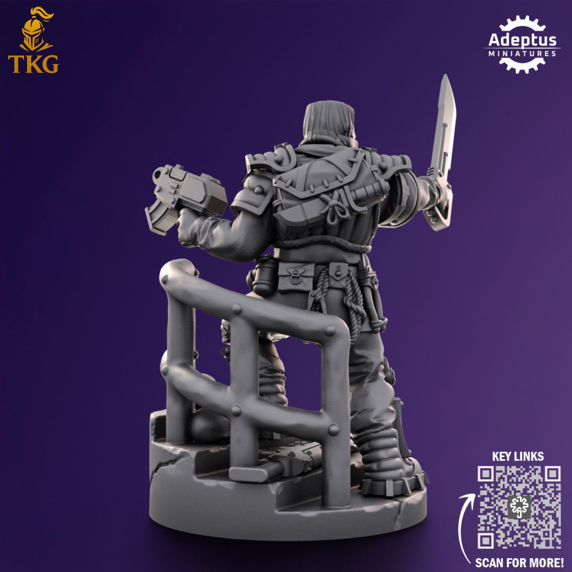 Stormsworn Troops Commander by Adeptus Miniatures | 3D printed Tabletop Miniatures