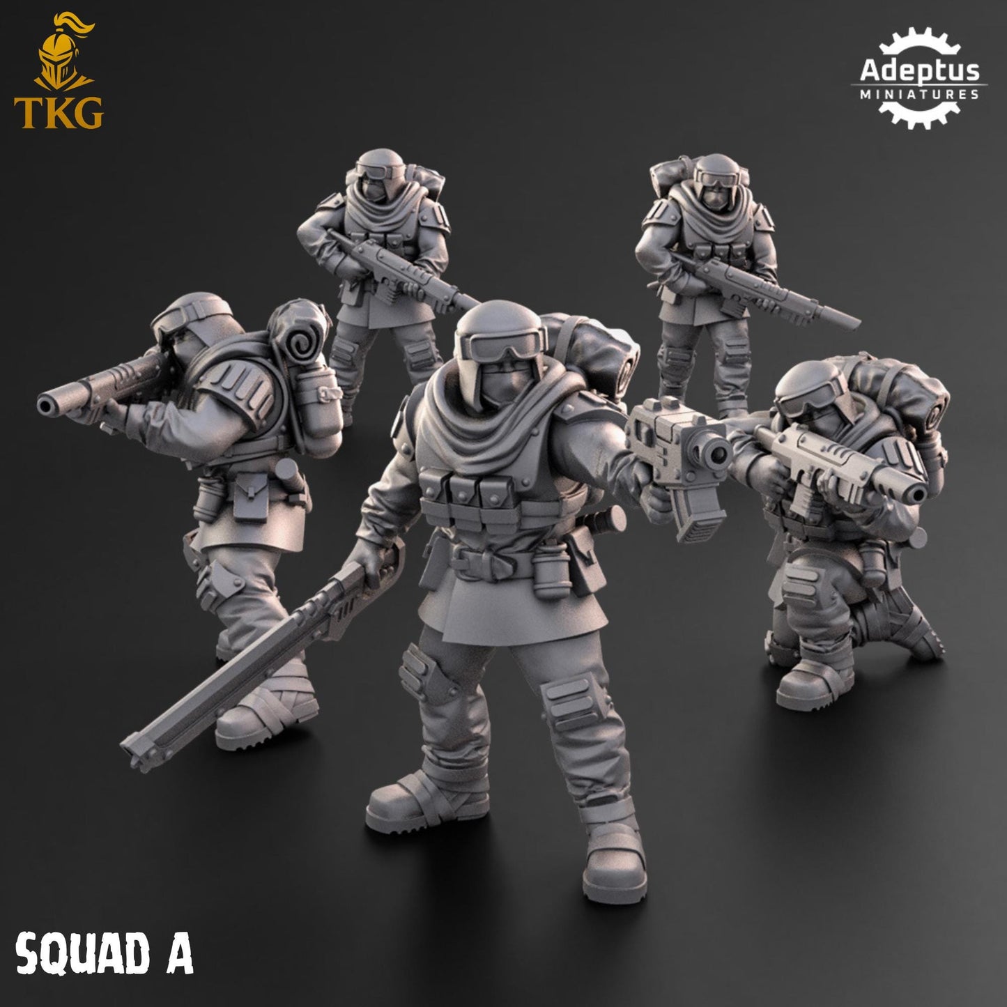 Khaleeth Regiment Squad by Adeptus Miniatures | 3D printed Tabletop Miniatures