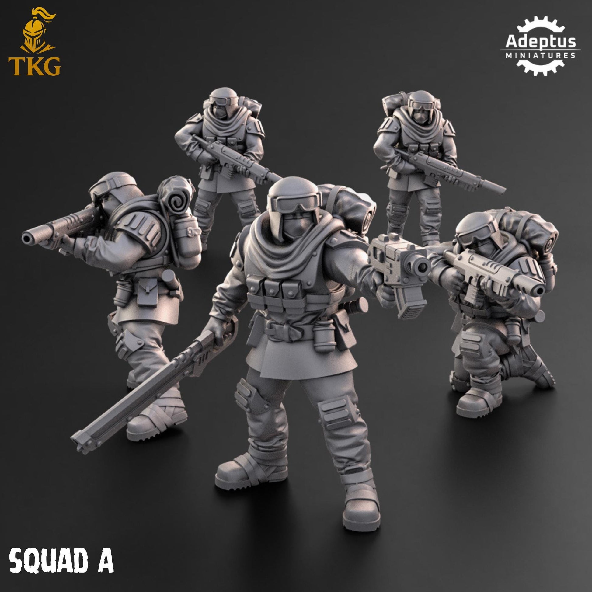 Khaleeth Regiment Squad by Adeptus Miniatures | 3D printed Tabletop Miniatures