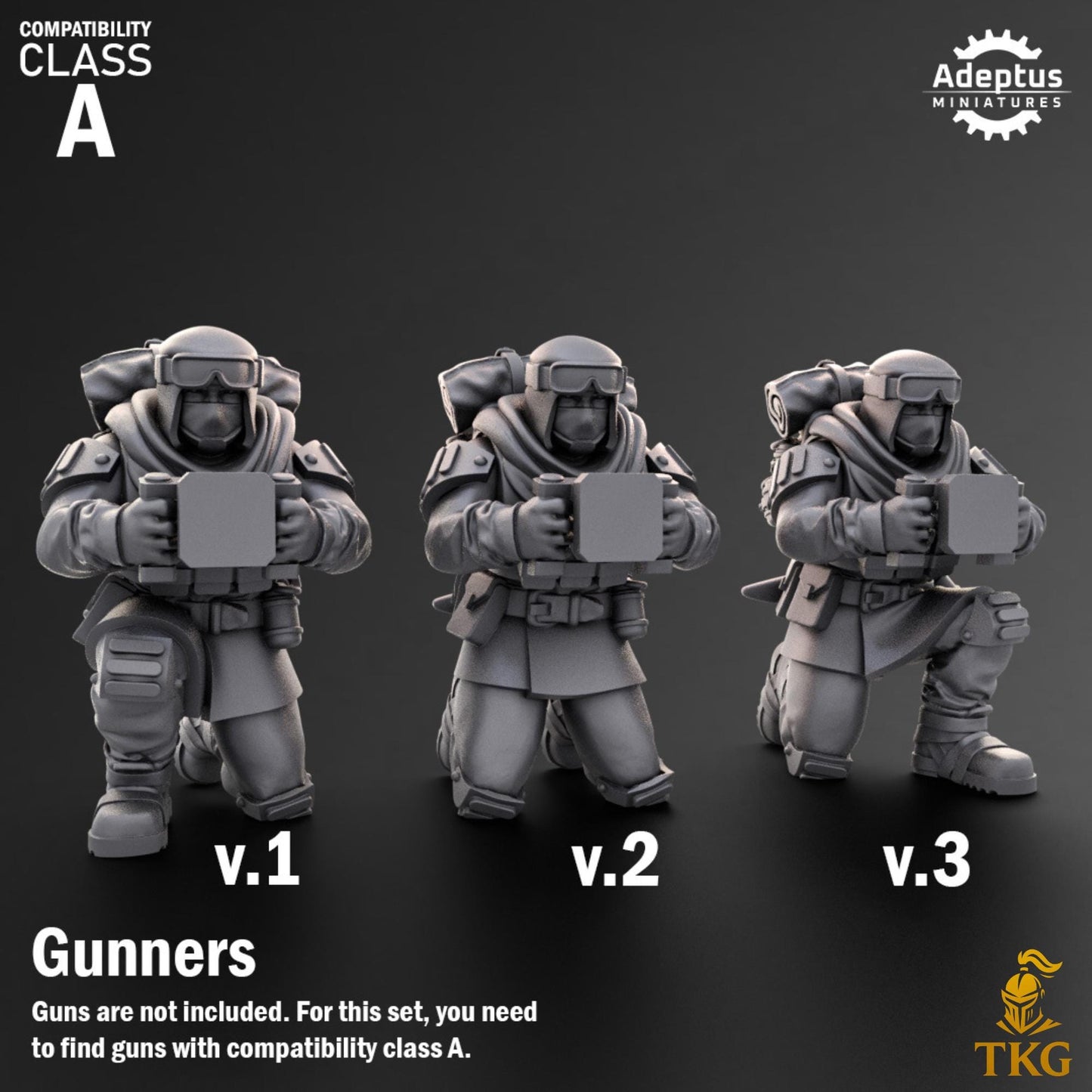 Khaleeth Regiment Heavy Weapons Operators by Adeptus Miniatures | 3D printed Tabletop Miniatures