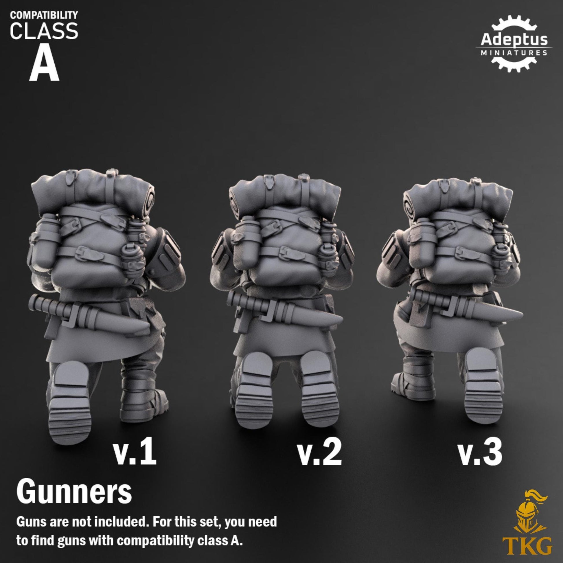 Khaleeth Regiment Heavy Weapons Operators by Adeptus Miniatures | 3D printed Tabletop Miniatures