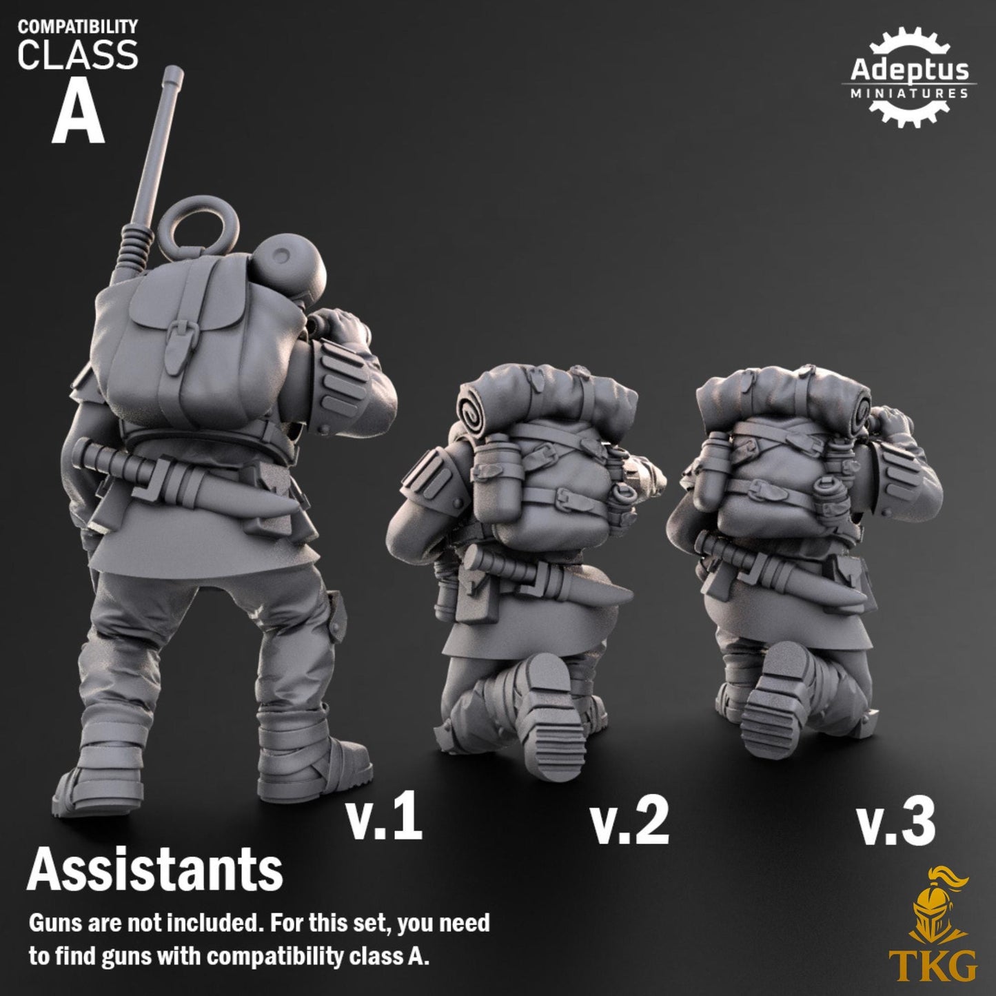 Khaleeth Regiment Heavy Weapons Operators by Adeptus Miniatures | 3D printed Tabletop Miniatures
