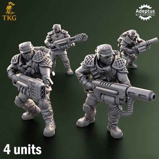 Sunscorch Regiment Special Weapons Team by Adeptus Miniatures | 3D printed Tabletop Miniatures