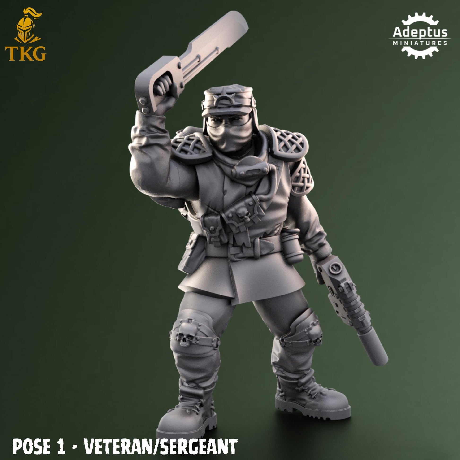 Sunscorch Regiment Command Squad by Adeptus Miniatures | 3D printed Tabletop Miniatures