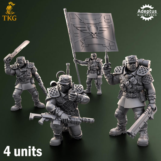 Sunscorch Regiment Command Squad by Adeptus Miniatures | 3D printed Tabletop Miniatures