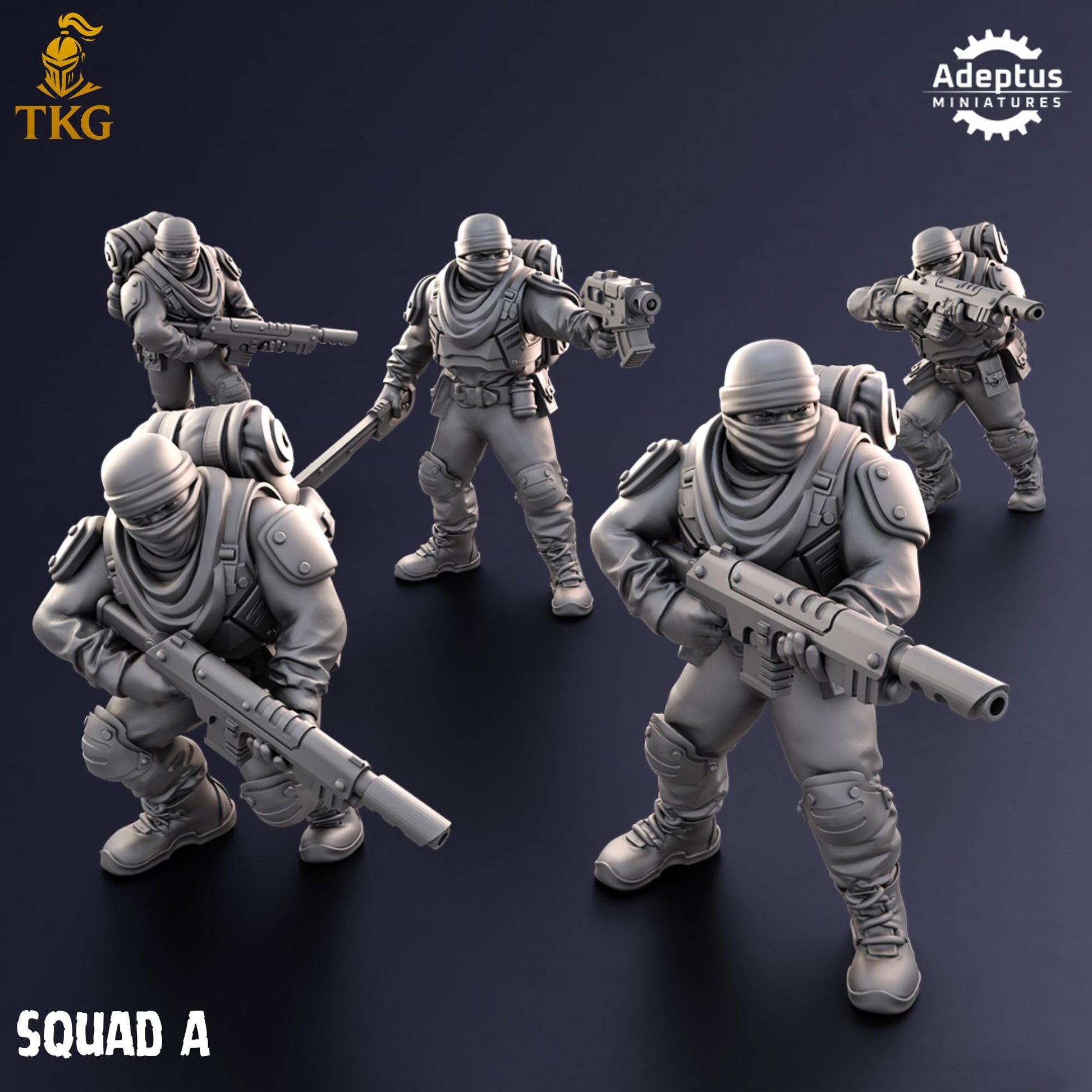 Sandshroud Batallion Squad by Adeptus Miniatures | 3D printed Tabletop Miniatures