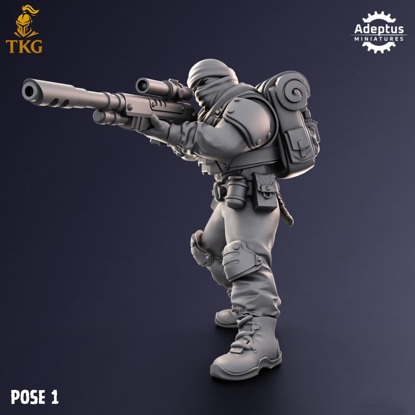 Sandshroud Batallion Snipers by Adeptus Miniatures | 3D printed Tabletop Miniatures