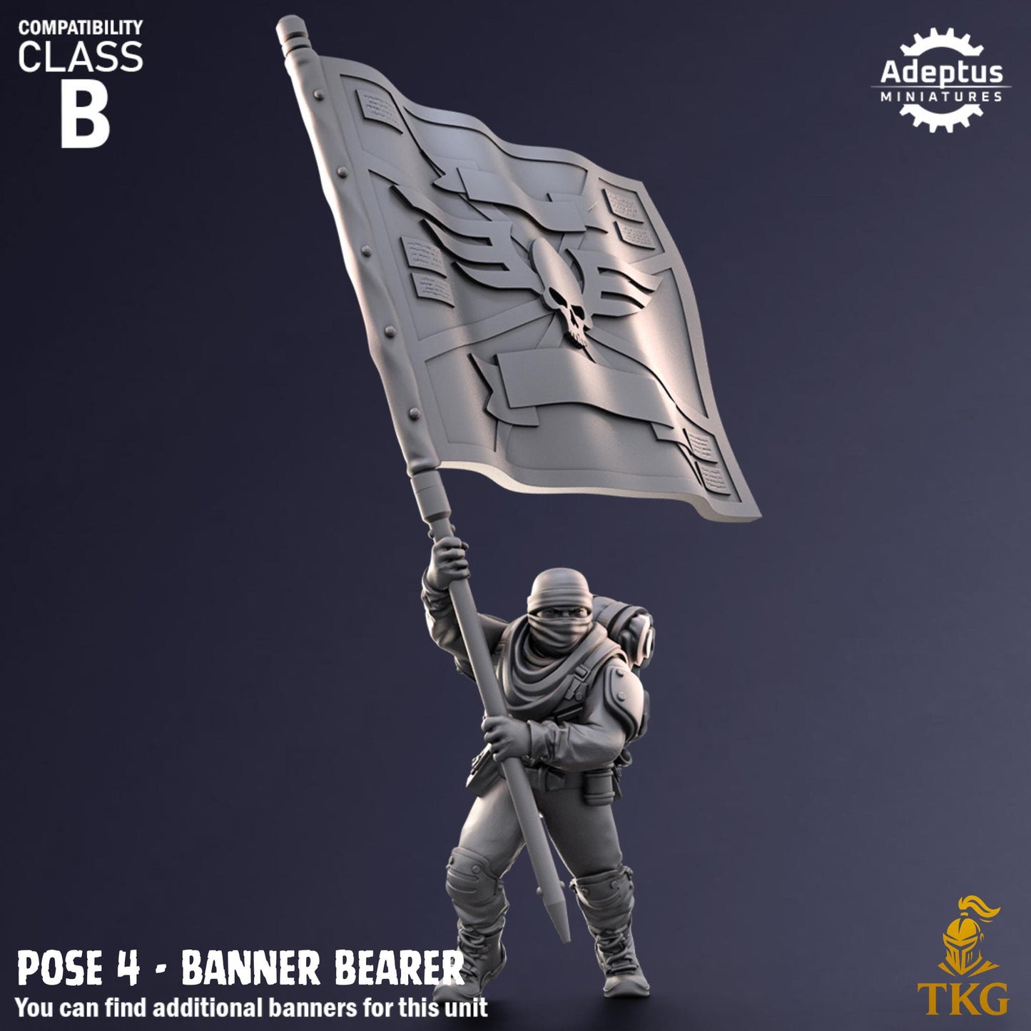 Sandshroud Batallion Command Squad by Adeptus Miniatures | 3D printed Tabletop Miniatures