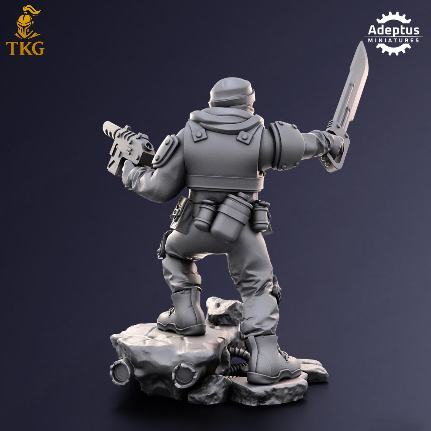 Sandshroud Batallion Commander by Adeptus Miniatures | 3D printed Tabletop Miniatures