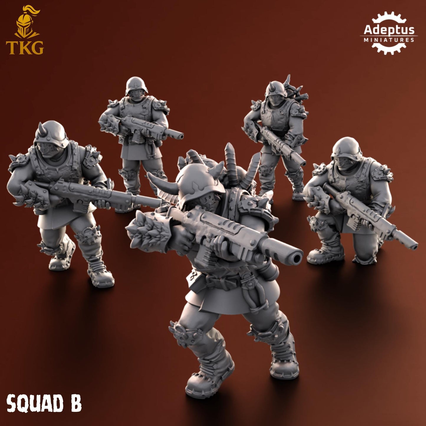 Twisted Horde Squad by Adeptus Miniatures | 3D printed Tabletop Miniatures