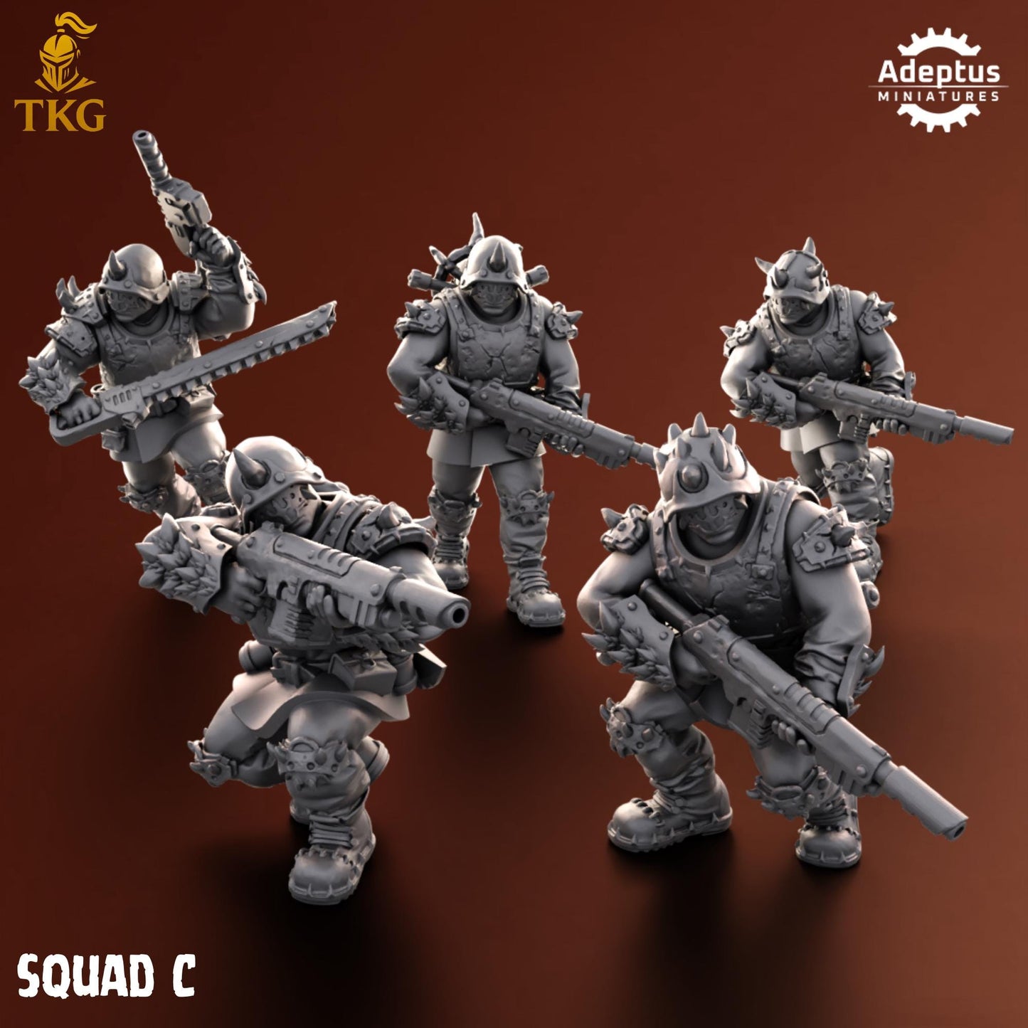 Twisted Horde Squad by Adeptus Miniatures | 3D printed Tabletop Miniatures