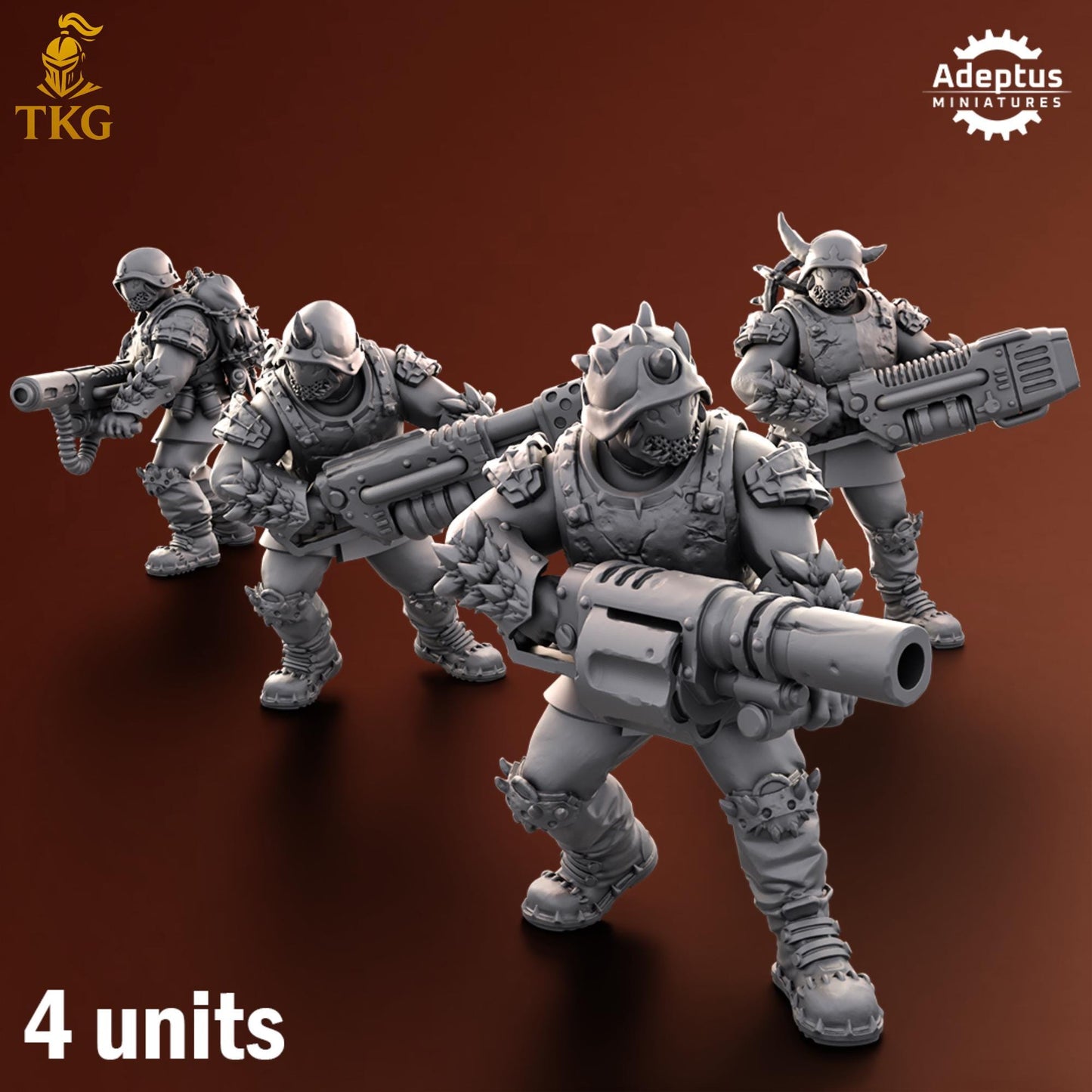 Twisted Horde Special Weapons Team by Adeptus Miniatures | 3D printed Tabletop Miniatures