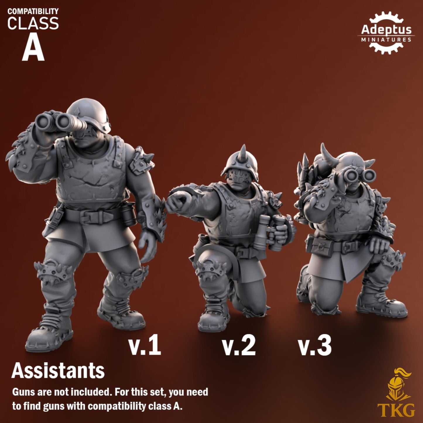 Twisted Horde Heavy Weapons Operators by Adeptus Miniatures | 3D printed Tabletop Miniatures